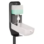 Alpine Industries 1200ml Automatic Foam Hand Sanitizer Dispenser with Floor Stand, White thumbnail 2