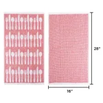 Lavish Home 8-Piece Cotton Kitchen Towel Set - Multi-Color Flatware Pattern Weave thumbnail 2