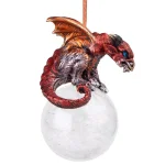 Design Toscano Pensive Percher Dragon 2018 Collectible Holiday Ornament thumbnail 2