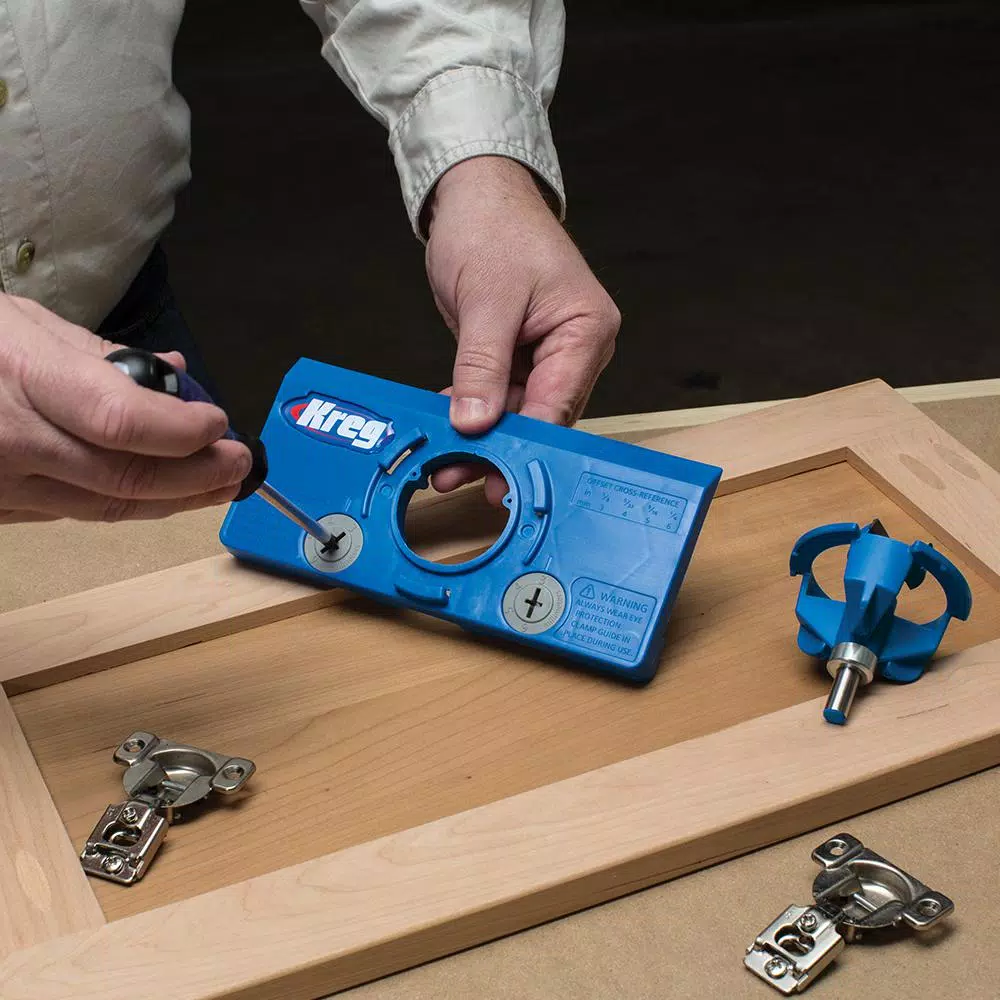 Kreg Concealed Hinge Jig for Cabinet Door Installation