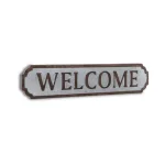 Cheungs Welcome Horizontal Galvanized Steel Wall Sign - Rustic Farmhouse Decor thumbnail 1