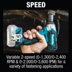 Makita 12V MAX CXT Brushless 3/8 in. Square Drive Cordless Impact Wrench, Tool Only thumbnail 7