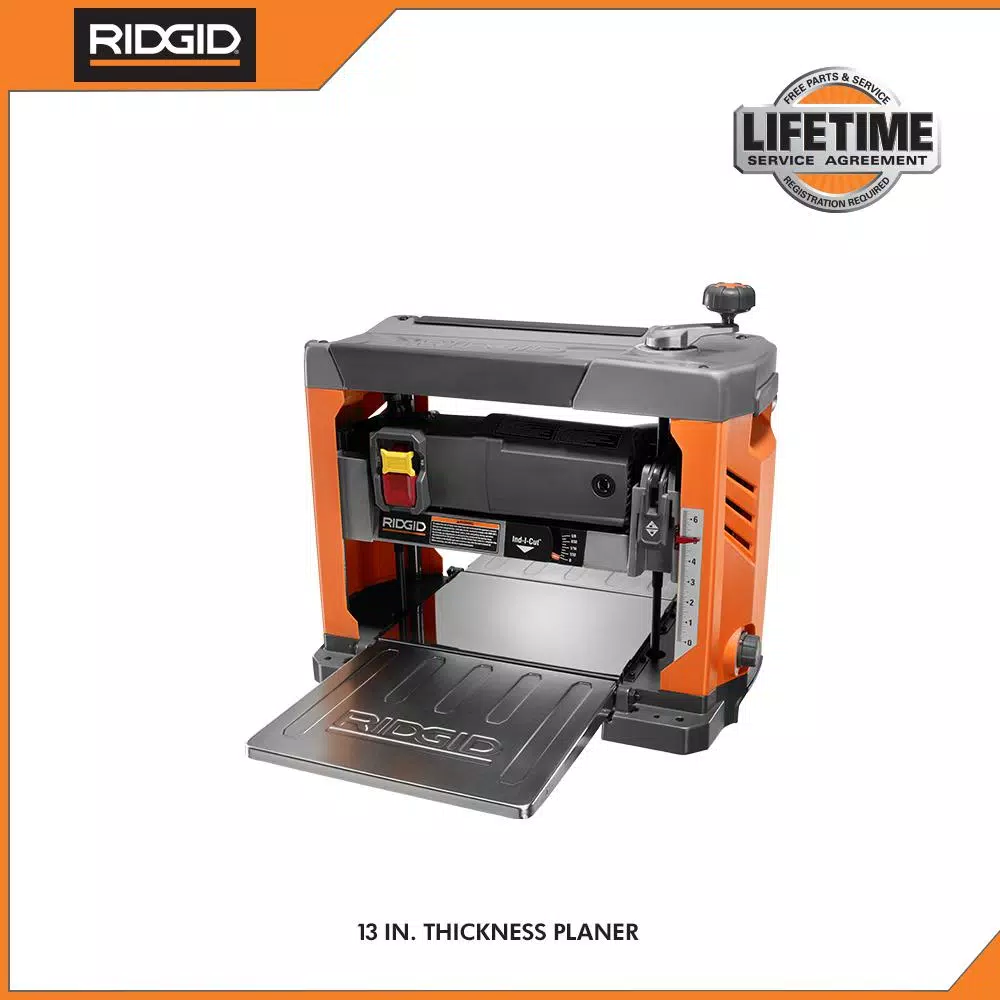 RIDGID 13 in. Corded Thickness Planer, 15 Amp, 9000 RPM