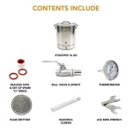 Gas One 40 Qt. Stainless Steel Brew Kettle Complete Kit with Lid and Accessories thumbnail 6