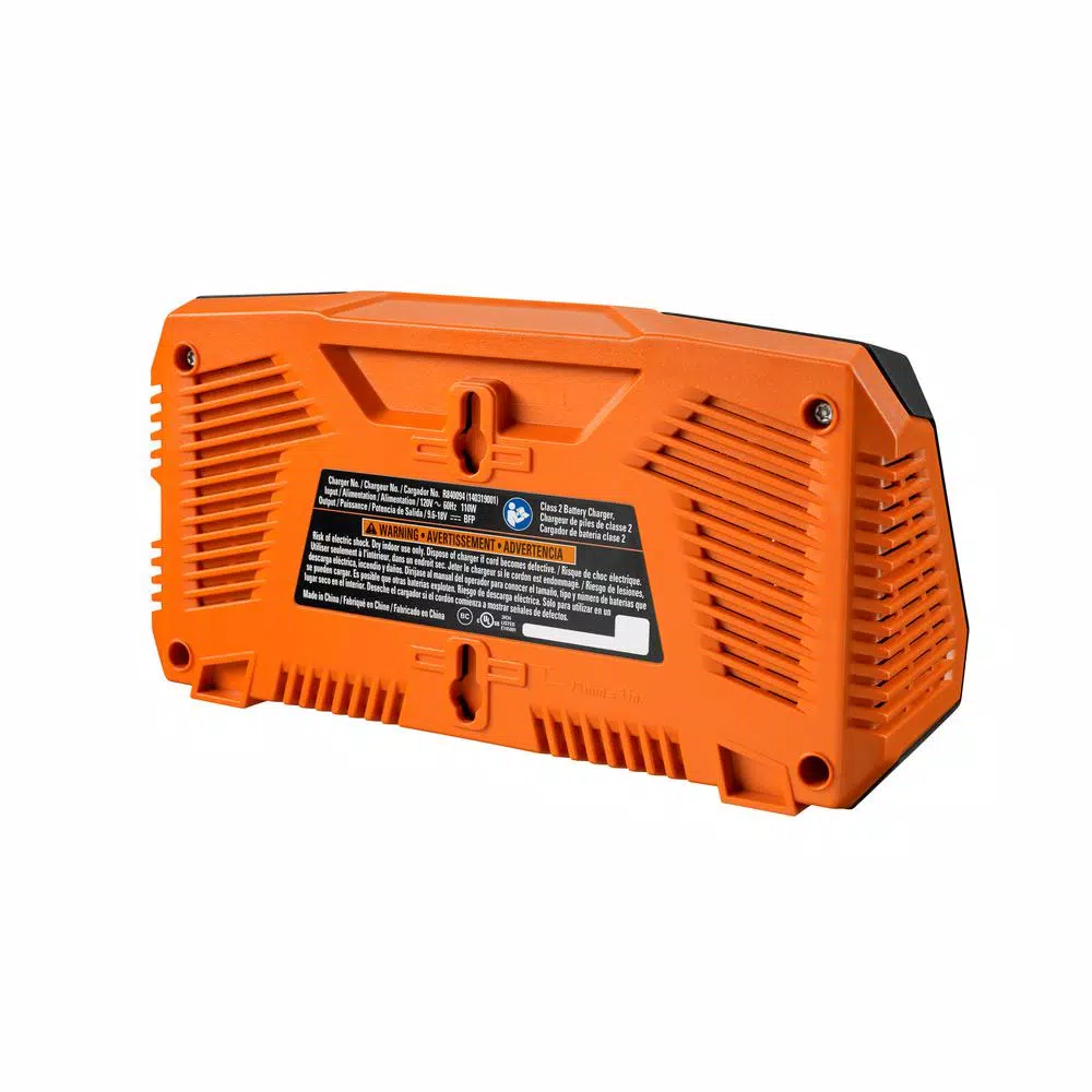 RIDGID 18V Dual Port Dual Chemistry Sequential Battery Charger with Dual USB Ports