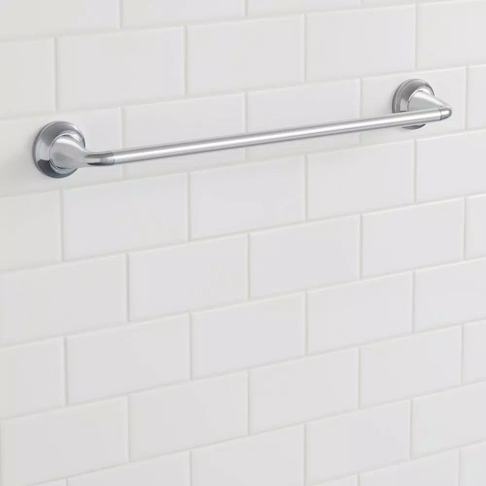 Glacier Bay Constructor 18 in. Single Towel Bar, Chrome Finish, Coastal Style