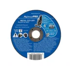 Avanti Pro 4 in. x 5/8 in. Type 1 Metal Cut-Off Discs, 1/16 in. Thickness (25-Pack) thumbnail 1