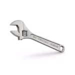 TEKTON 6 in. Adjustable Wrench, Carbon Steel with Satin Chrome Finish thumbnail 1