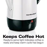 Hamilton Beach 12-Cup Stainless Steel Electric Coffee Percolator thumbnail 4
