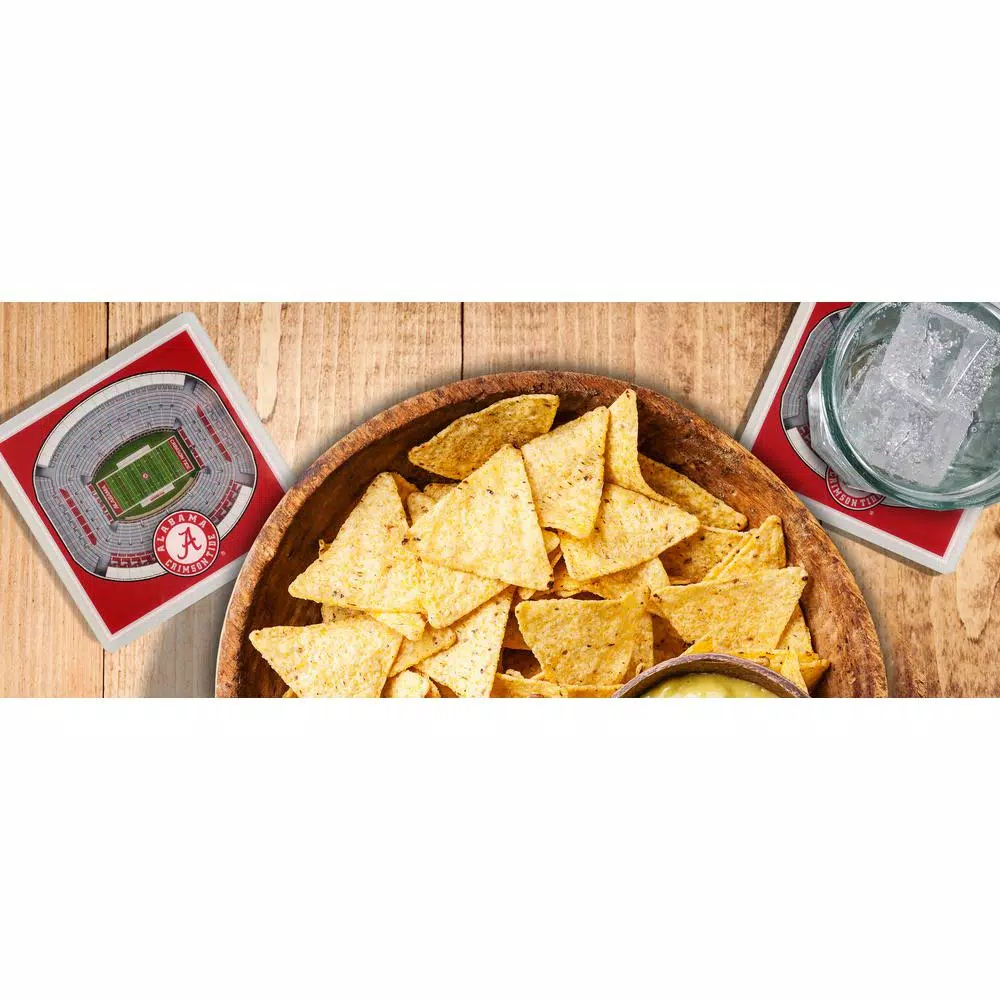 YouTheFan NCAA Alabama Crimson Tide StadiumViews 3D Bryant-Denny Stadium Coasters, 2-Pack