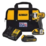 DEWALT 20V MAX Cordless 1/4 in. Impact Driver Kit with (2) 1.5 Ah Batteries, Charger & Bag thumbnail 1