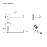 Nameeks Luxury Hotel Wall Mounted Brass Towel Ring in Polished Chrome thumbnail 2