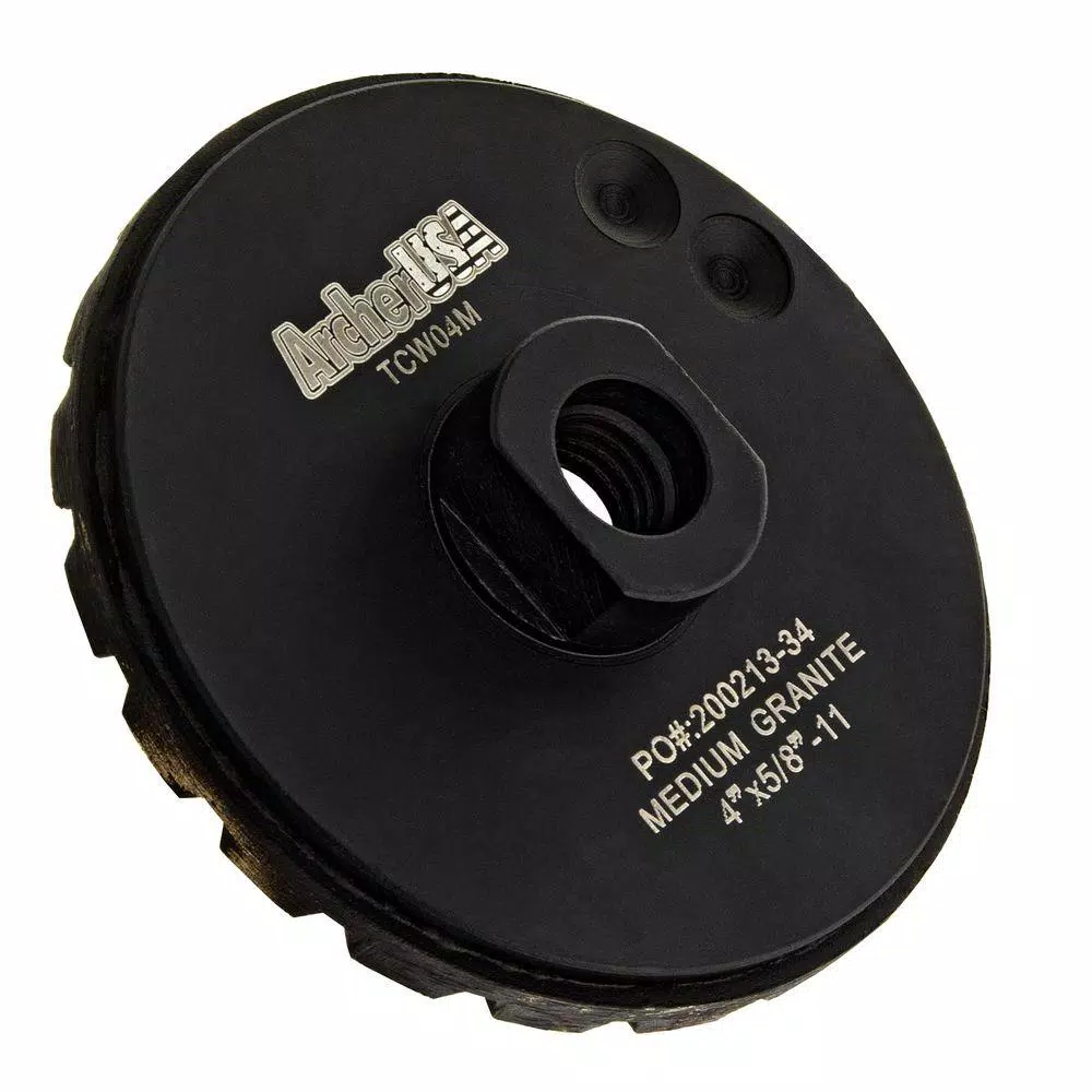 Archer USA Archer PRO 4 in. Turbo Diamond Grinding Wheel, Medium Grit, 5/8 in.-11 Thread