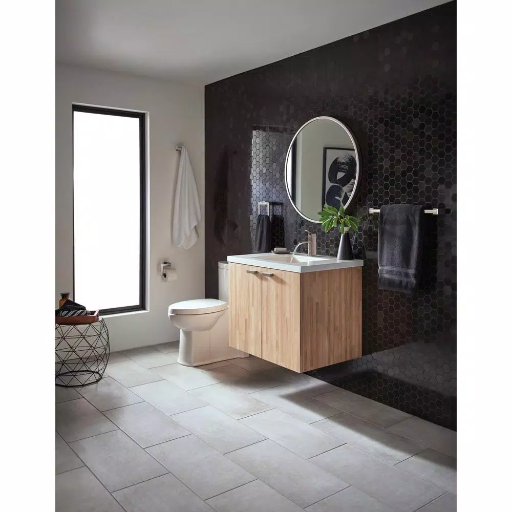 Moen Kyvos 24 in. Single Towel Bar in Brushed Nickel