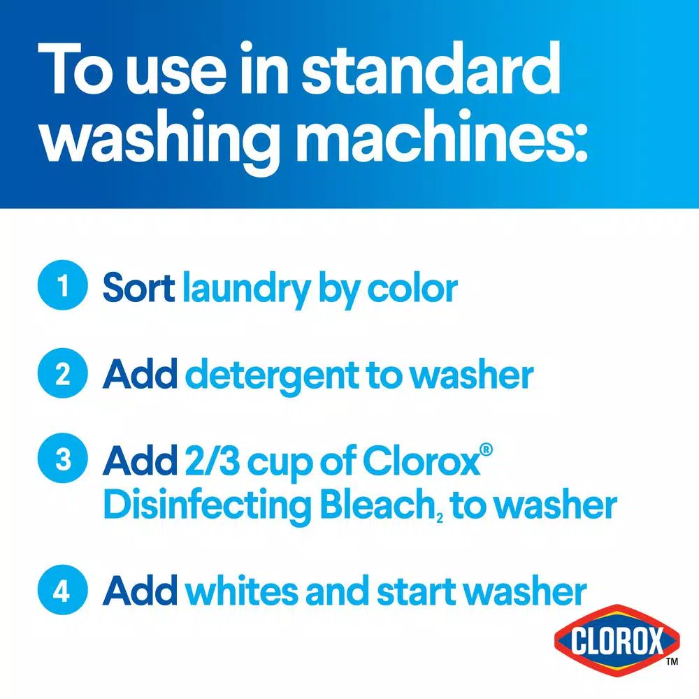 Clorox Disinfecting Bleach with CloroMax Technology, 121 oz Liquid Concentrated Formula