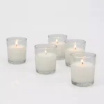 Stonebriar Collection Stone Briar White Unscented Glass Filled Votive Candles, 48 Pack thumbnail 4