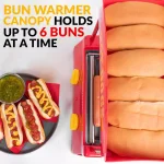 Nostalgia Red 8-Hot Dog Roller and 6-Bun Warmer Countertop Specialty Grill thumbnail 8