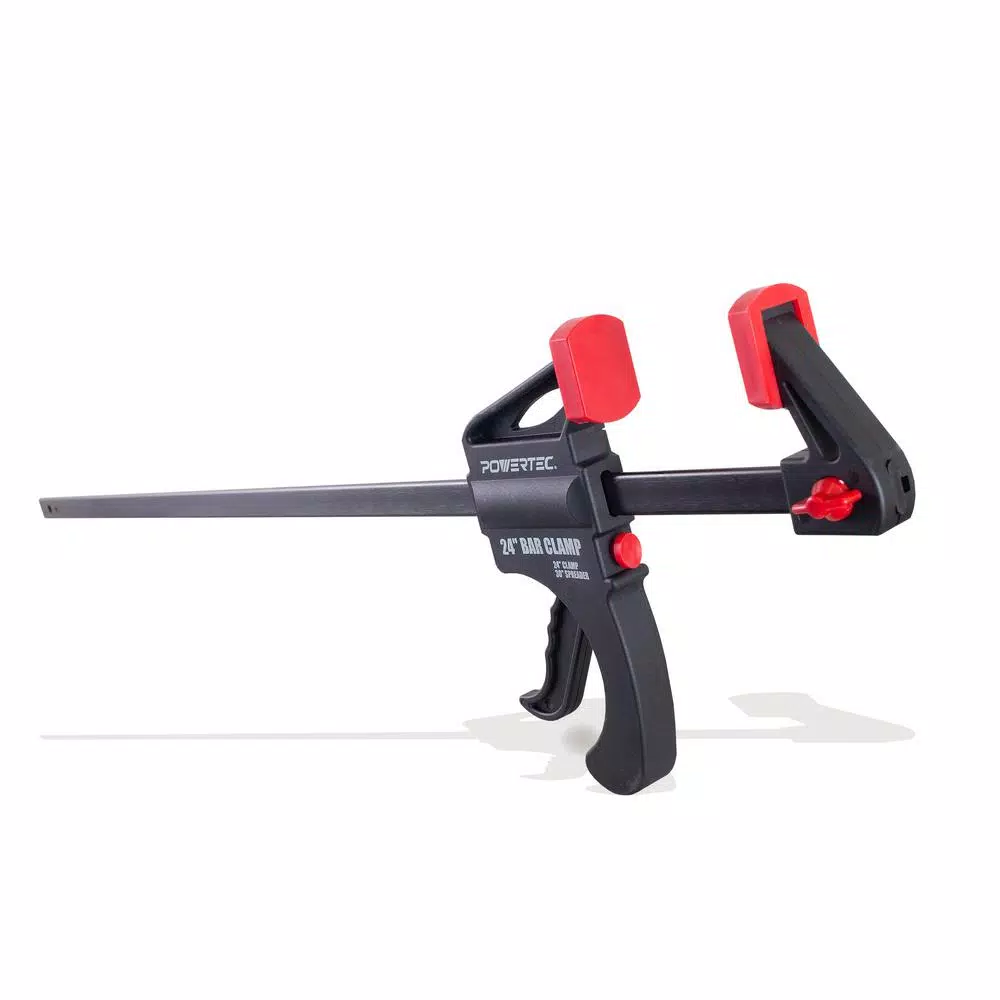 POWERTEC 24 in. Quick Release Ratcheting Bar Clamp and 30 in. Spreader Set, 2-Pack