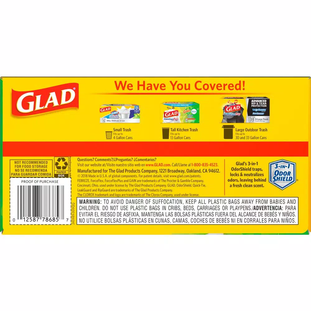 Clorox Formula 409 Stone & Steel, Clorox Disinfecting Wipes & Glad OdorShield Trash Bag Cleaning Bundle