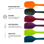 Ovente Premium Silicone Spatula Set, 6-Piece Heat-Resistant Non-Stick Spatulas with Stainless Steel Core thumbnail 2