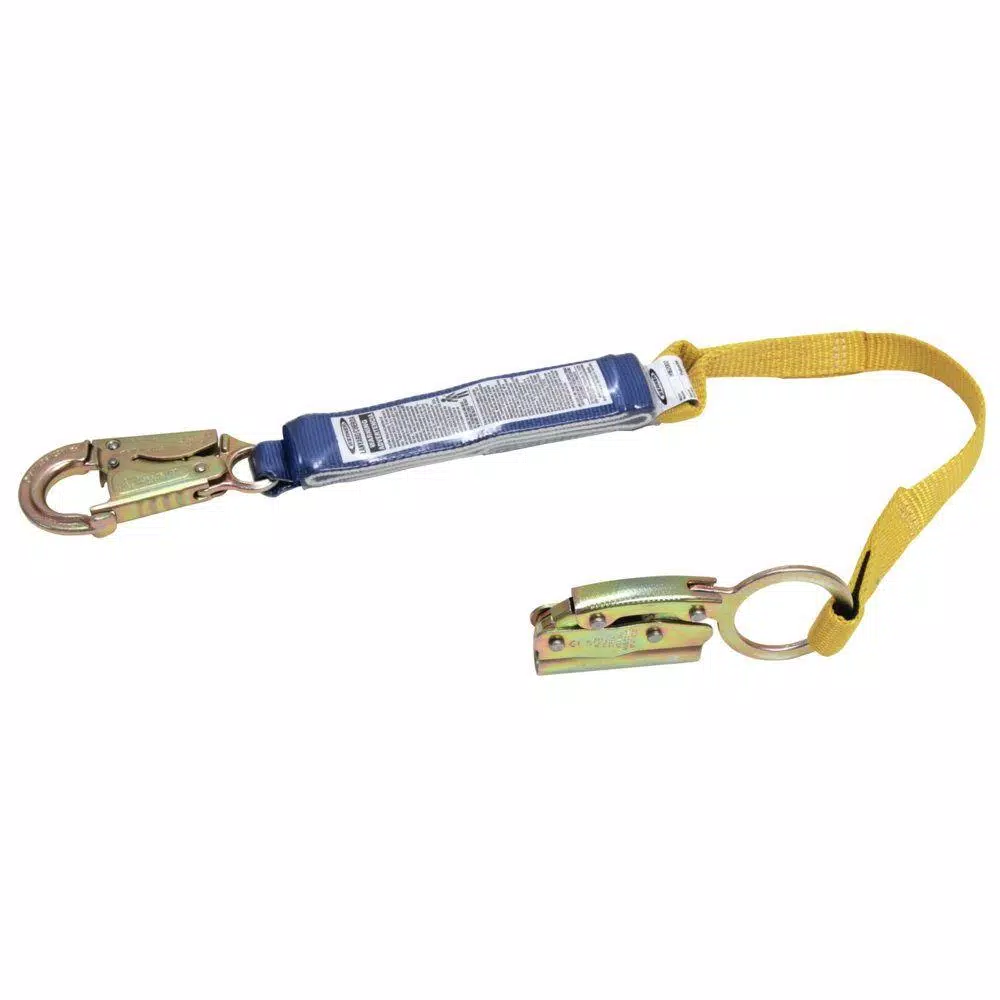 WERNER Upgear 3 ft. Manual Rope Adjuster with Shock Absorbing Lanyard for 5/8 in. Rope