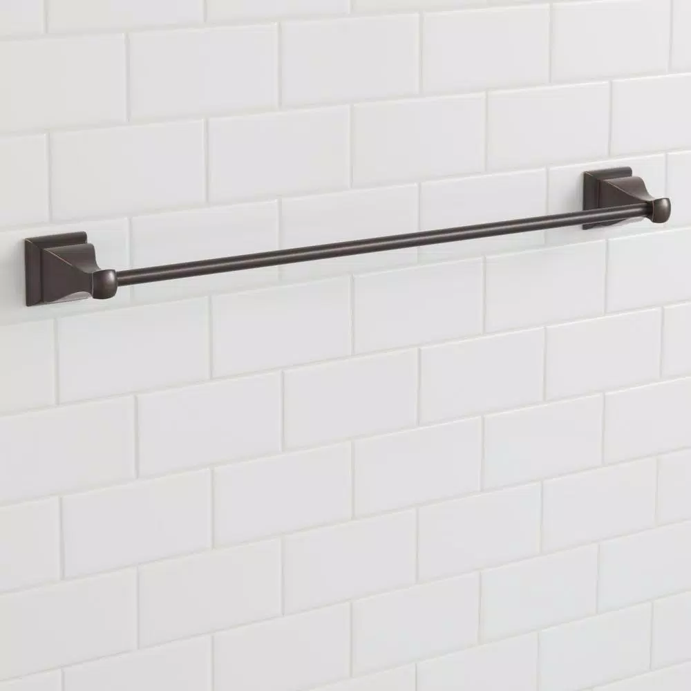 Glacier Bay Milner 24 in. Single Towel Bar in Bronze