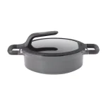 BergHOFF GEM Stay Cool 3.5 qt. Cast Aluminum Nonstick Saute Pan with Glass Lid, Gray thumbnail 1