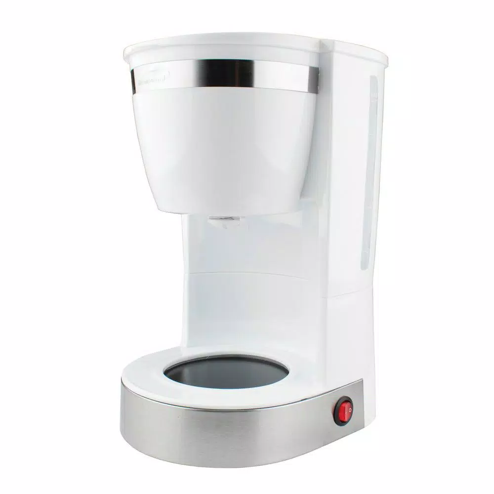 Brentwood Appliances Brentwood 10-Cup White Drip Coffee Maker with Programmable Timer and Reusable Filter