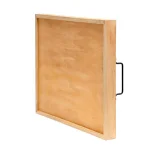 Elegant Designs Natural Wood Decorative Serving Tray with Black Metal Handles - Thankful Farmhouse Style thumbnail 5