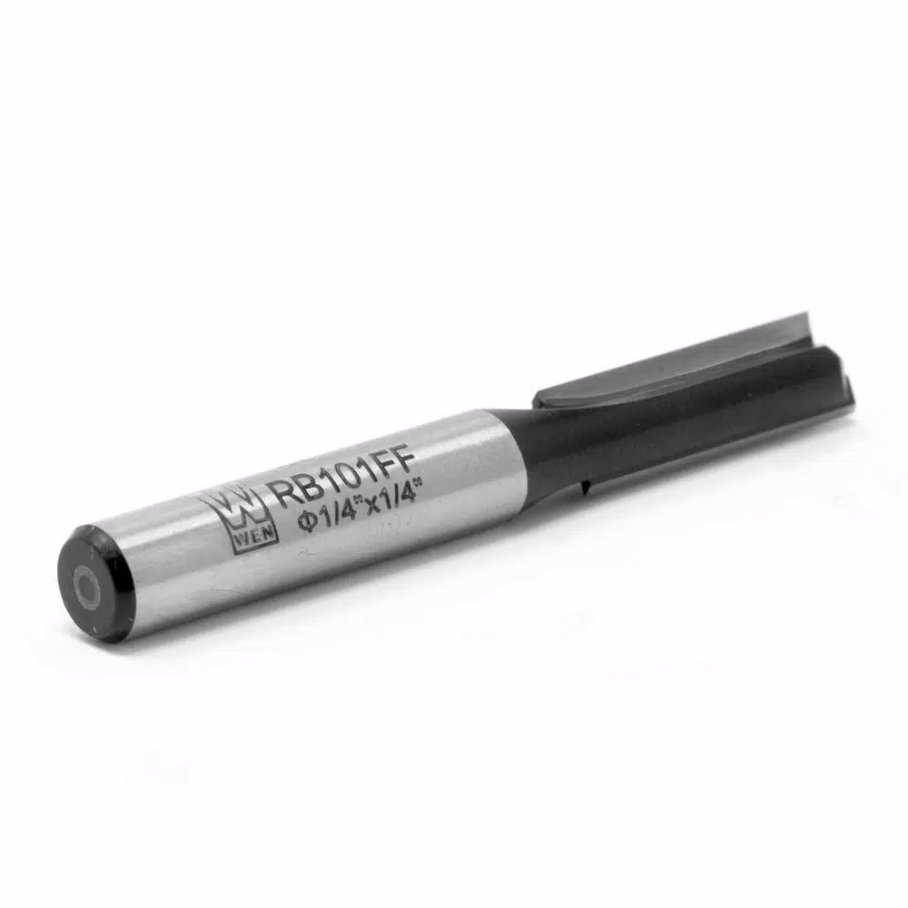 WEN 1/4 in. Straight 2-Flute Carbide Tipped Router Bit, 1/4 in. Shank