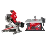 Milwaukee M18 FUEL 10 in. Dual Bevel Sliding Compound Miter Saw & 8-1/4 in. Table Saw Combo Kit thumbnail 1
