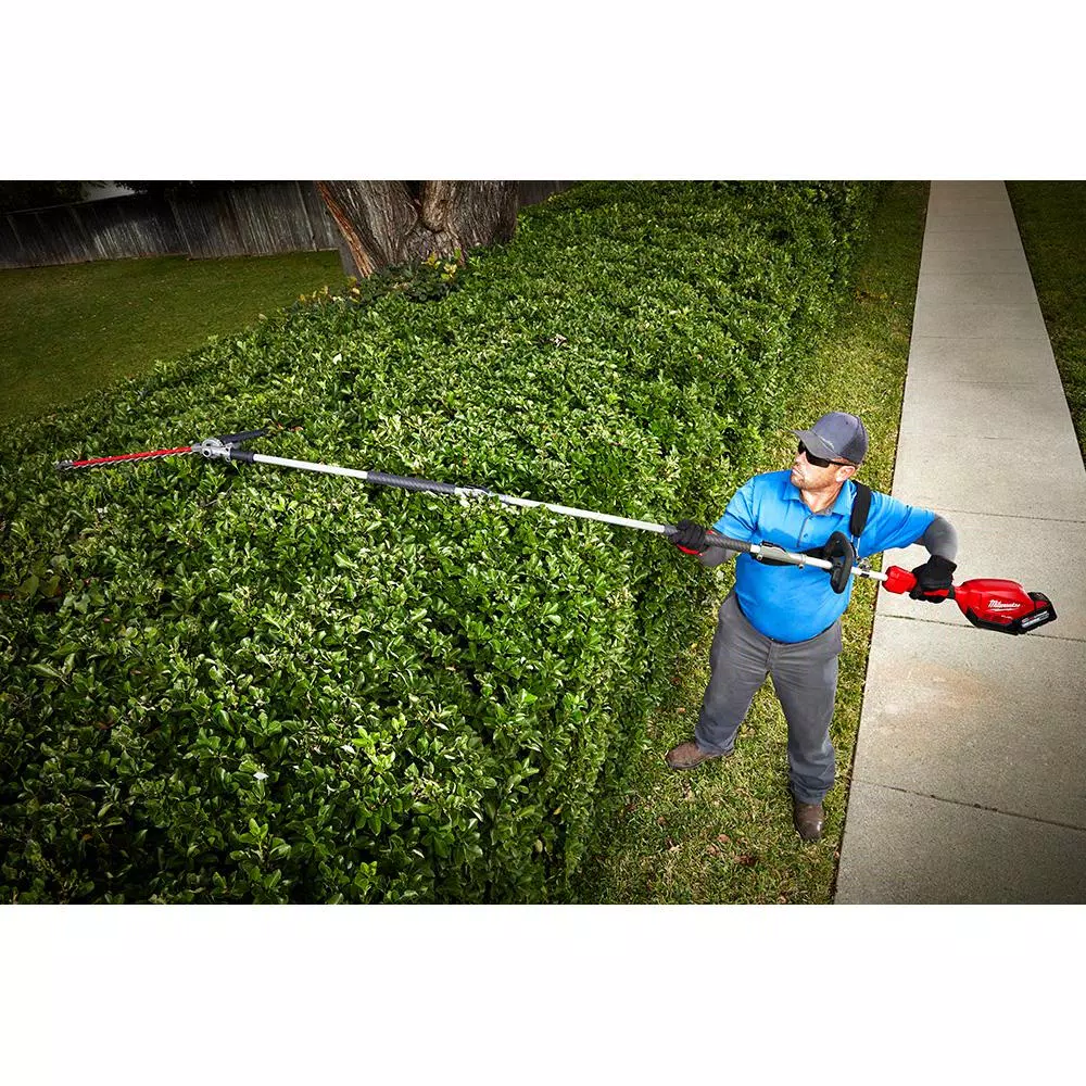 Milwaukee M18 FUEL 18V Cordless Brushless String Trimmer Combo Kit with QUIK-LOK Pole Saw, Hedge Trimmer & Edger