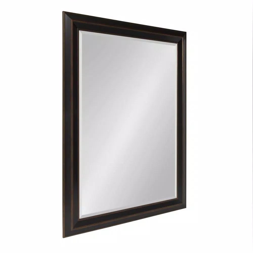 Kate and Laurel Whitley Large Rectangular Bronze Beveled Glass Contemporary Accent Mirror