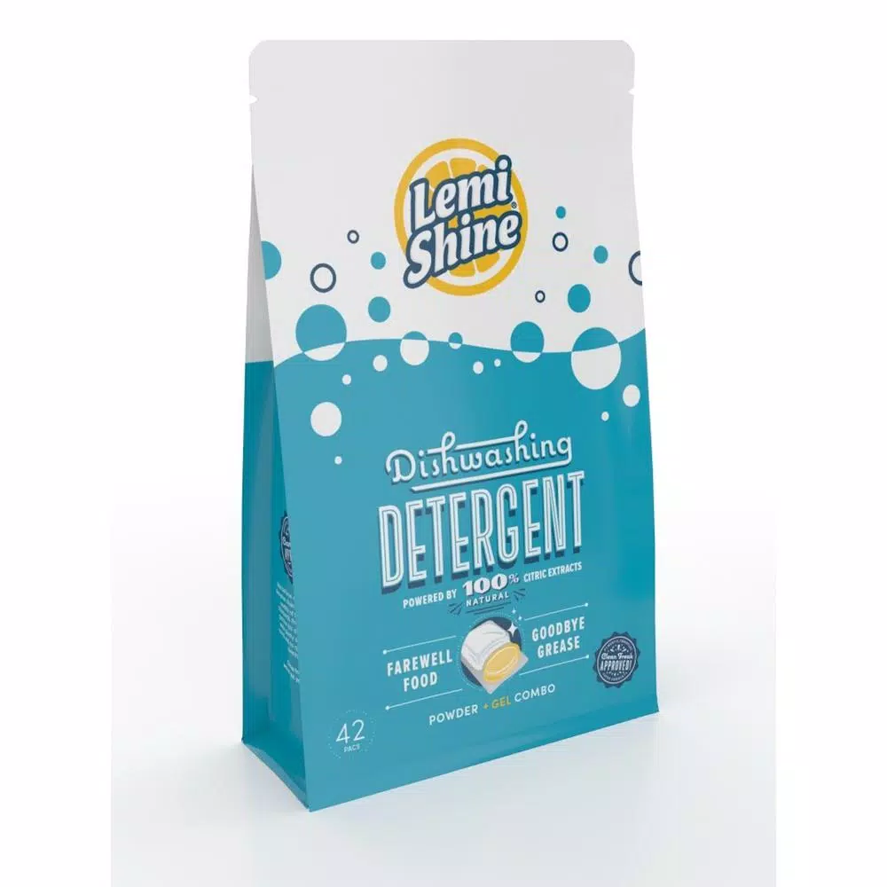 Lemi Shine Dishwasher Detergent Pods, Natural Citric Extract, 20.55 oz (42-Count, 6-Case Bulk Pack)