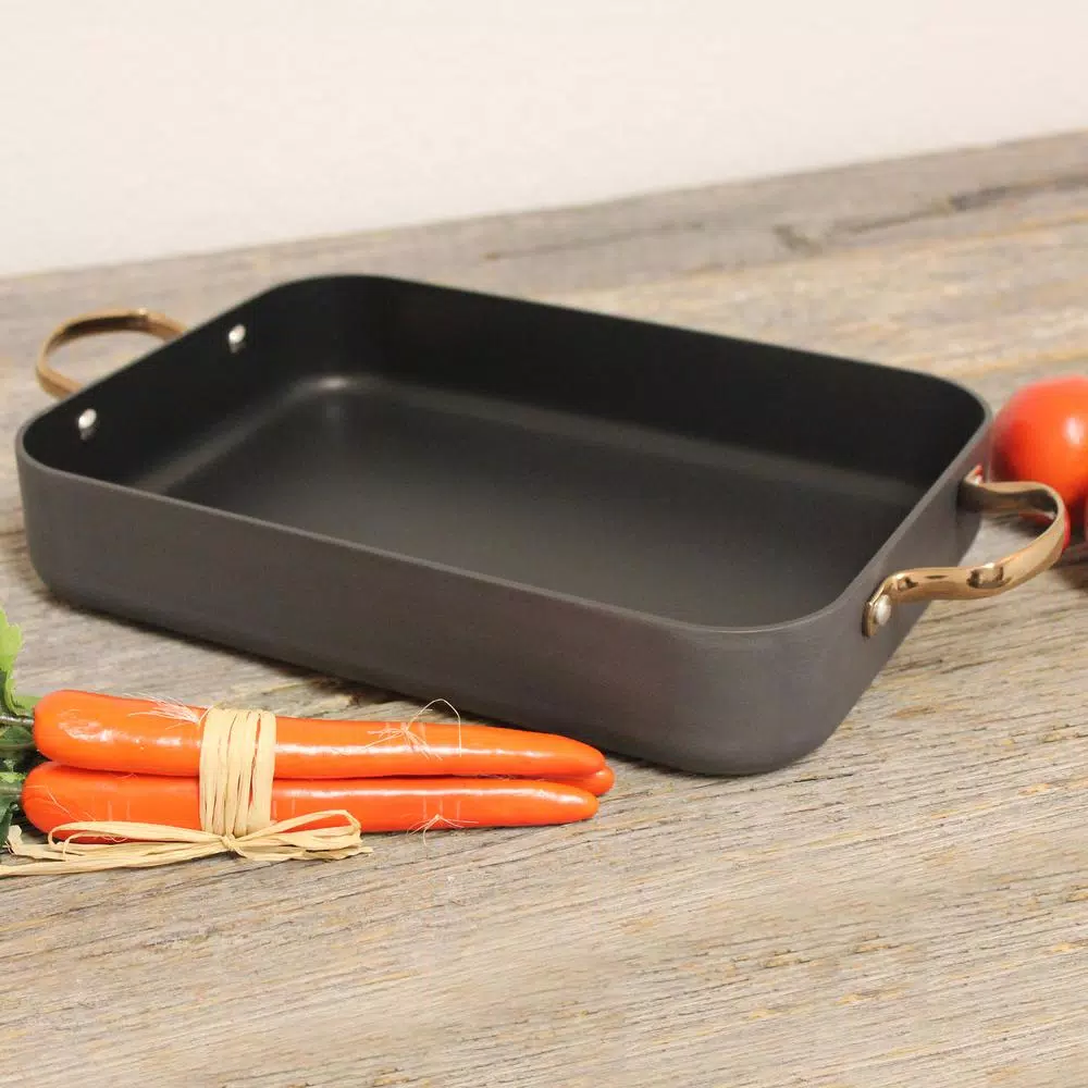 BergHOFF Ouro 3-Piece Black Roasting Pan Set with Baster and Injection Needle