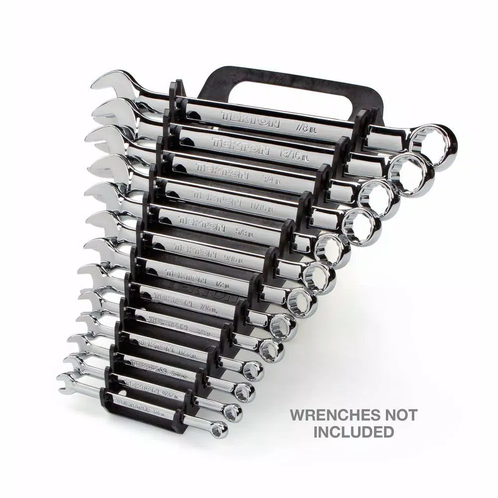 TEKTON 13-Tool Store-and-Go Wrench Rack Keeper, Black