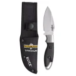 Western Kota 7 in. Titanium Bonded Drop Point Fixed Blade Knife with G10 Handle and Sheath thumbnail 1