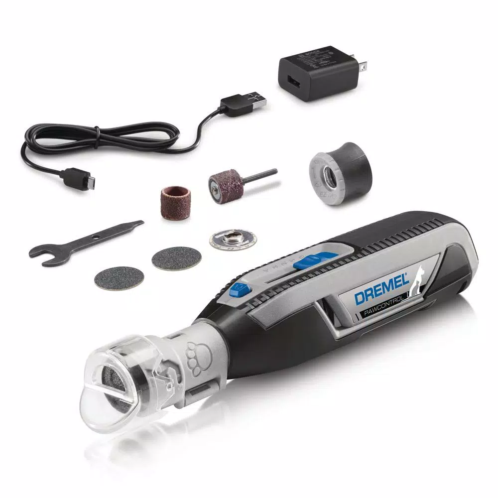 Dremel 3.6V Cordless Pet Grooming Kit with 9-Piece Accessory Set and Variable Speed Control