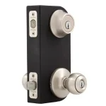 Kwikset Polo Satin Nickel Entry Door Knob and Single Cylinder Deadbolt Combo Pack with Microban thumbnail 3