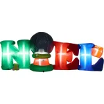 Fraser Hill Farm 8 ft. NOEL Snow Globe Christmas Inflatable with Animated Lights thumbnail 5