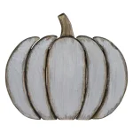 Northlight Blue and Gray Wooden Pumpkin Table Top Decoration - 13.75 in. Halloween & Thanksgiving Sculpture thumbnail 1