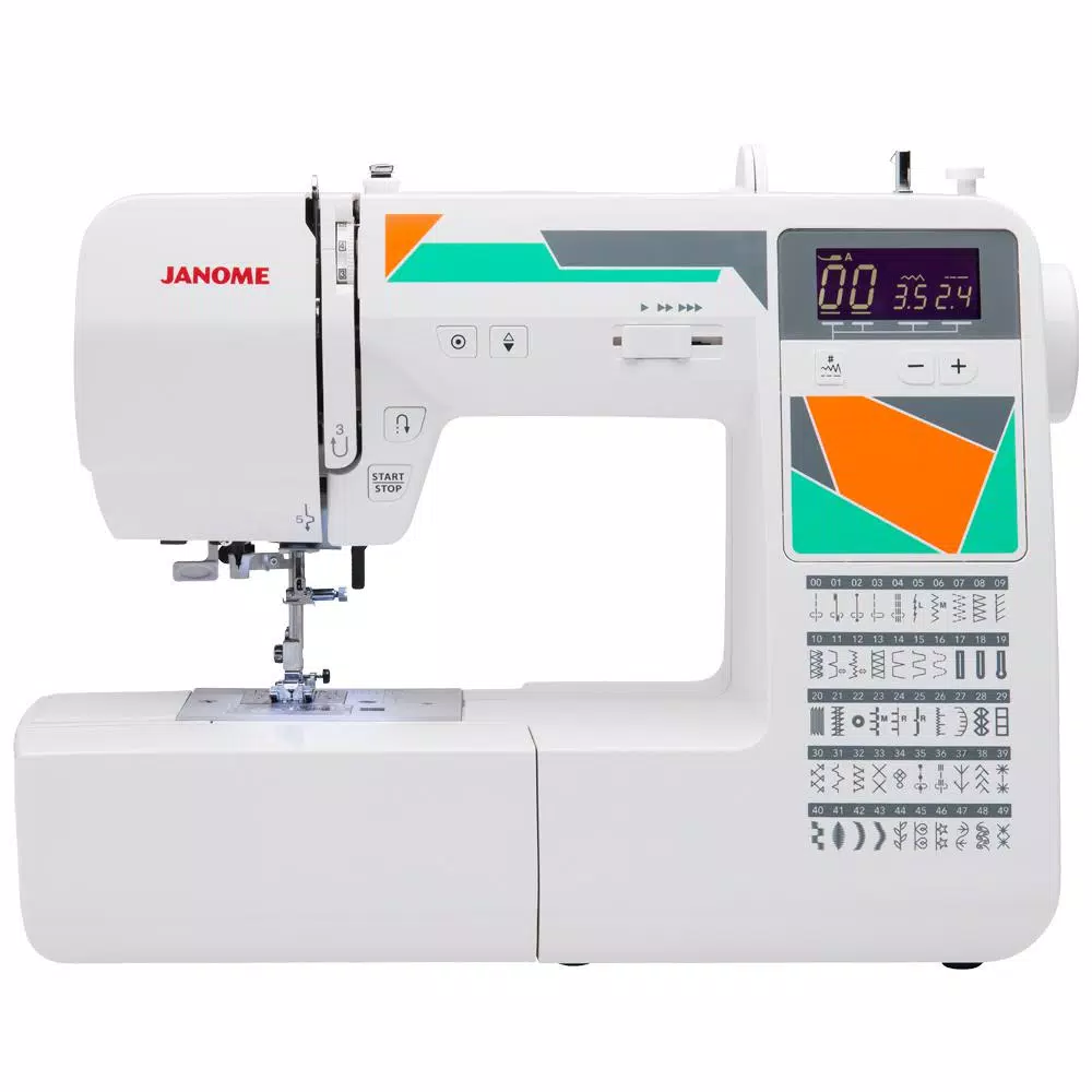 Janome MOD-50 Computerized Sewing Machine with 50 Stitches and 3 One-Step Buttonholes