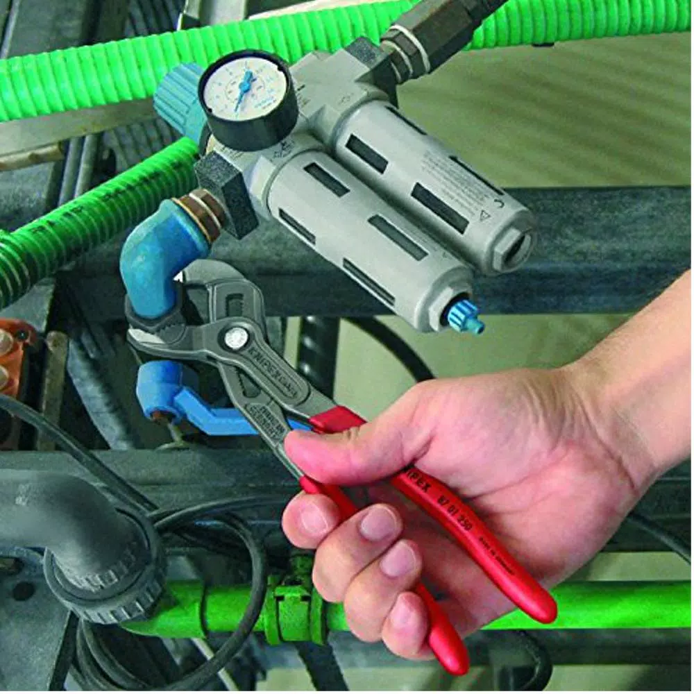 KNIPEX Cobra Series 10 in. Box Slip Joint Pliers with Pinch Guard and Push Button Adjustment