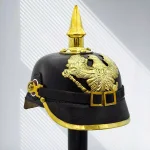 Benzara Black and Gold Imperial Prussian Helmet - Decorative Metal & Resin Decor thumbnail 5