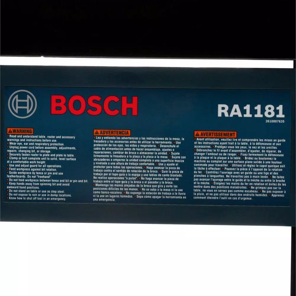 Bosch 27 in. x 18 in. Aluminum Top Benchtop Router Table with 2-1/2 in. Vacuum Port