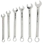 STANLEY 6-Piece Metric Combination Wrench Set, Chrome Vanadium Steel thumbnail 1