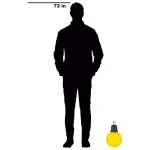 Home Accents Holiday 13 in. Light-Up Christmas Yellow Ornament with LED Timer thumbnail 3