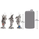 Design Toscano Three Dragons of the Amesbury Holiday Gemstone Ornament Set, 3-Piece Silver Resin thumbnail 7