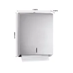 Alpine Industries Brushed Stainless Steel C-Fold and Multi-Fold Paper Towel Dispenser thumbnail 5