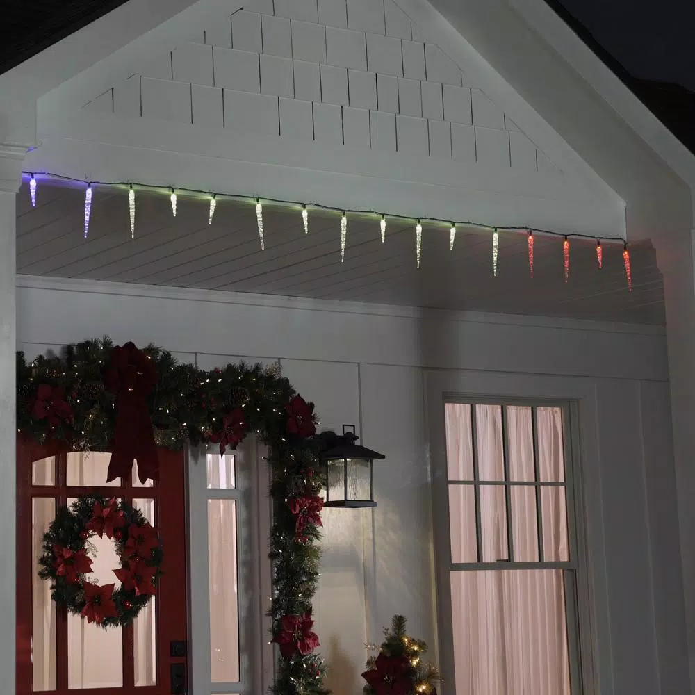 Novolink 25-Light Wi-Fi RGB Color-Changing LED Icicle String Lights, Works with Alexa & Google Home